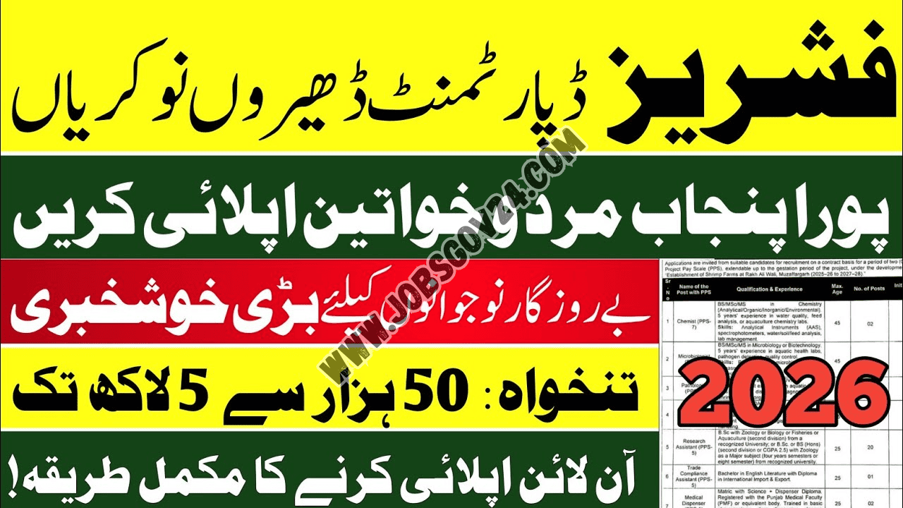 Fisheries Department Jobs